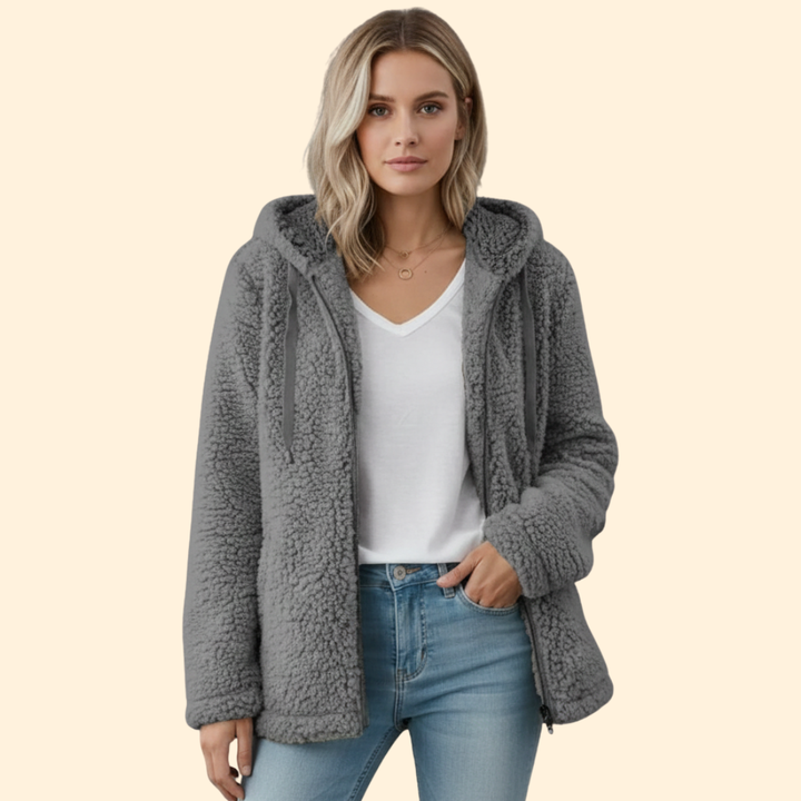 Soft Hooded Teddy Jacket