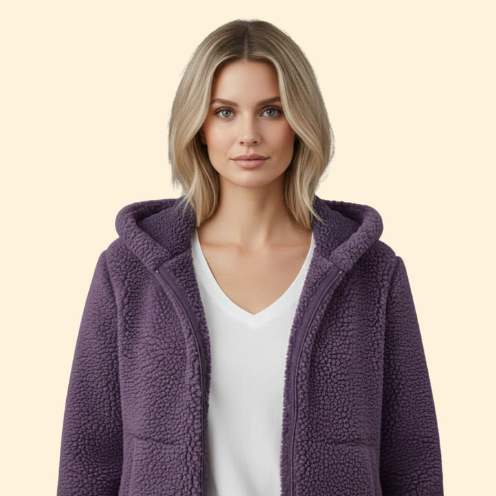 Soft Hooded Teddy Jacket