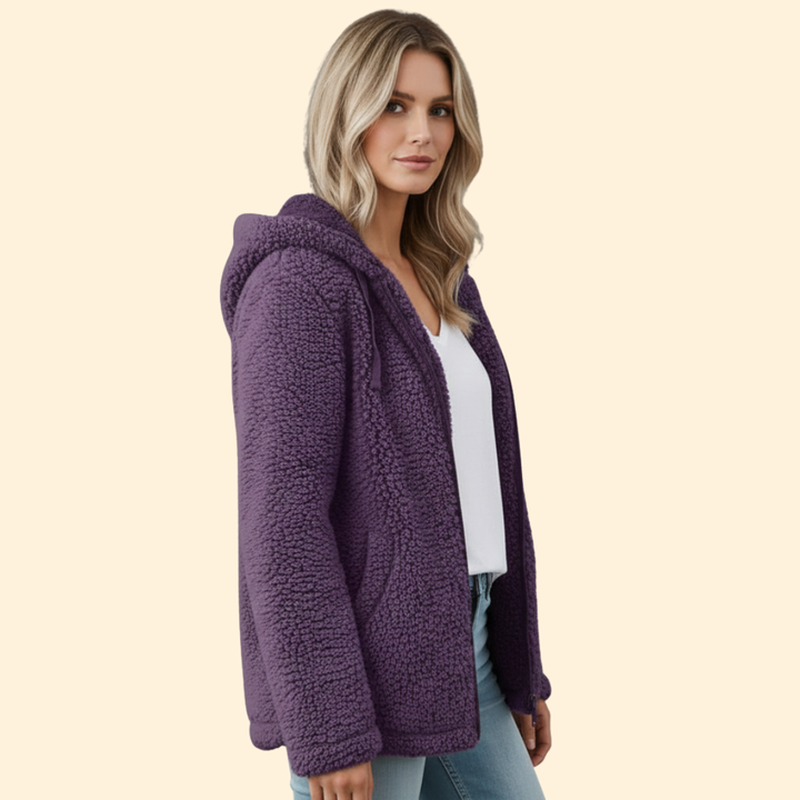 Soft Hooded Teddy Jacket