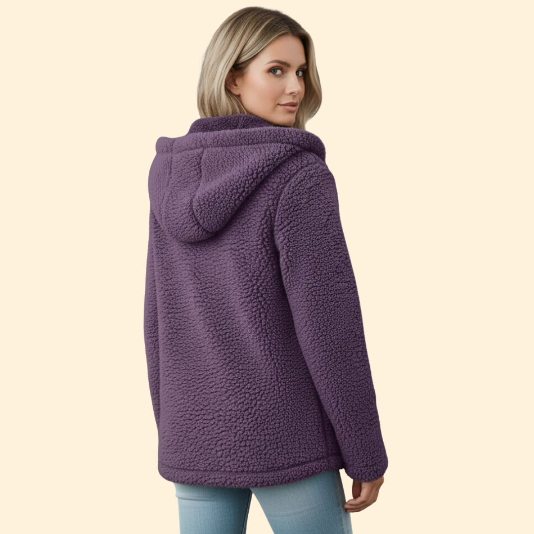 Soft Hooded Teddy Jacket