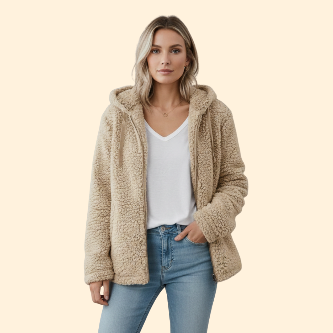 Soft Hooded Teddy Jacket