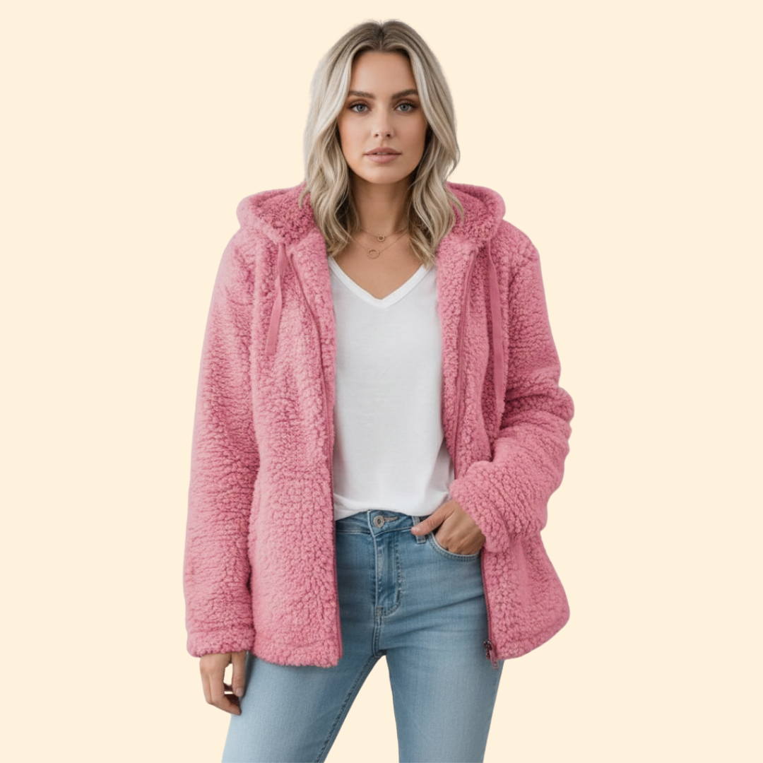 Soft Hooded Teddy Jacket