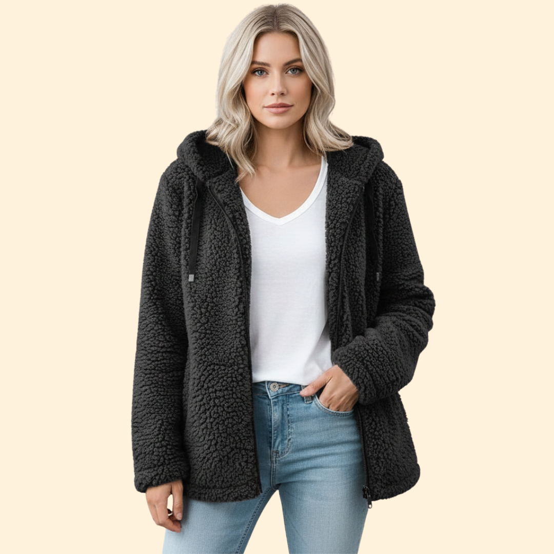 Soft Hooded Teddy Jacket