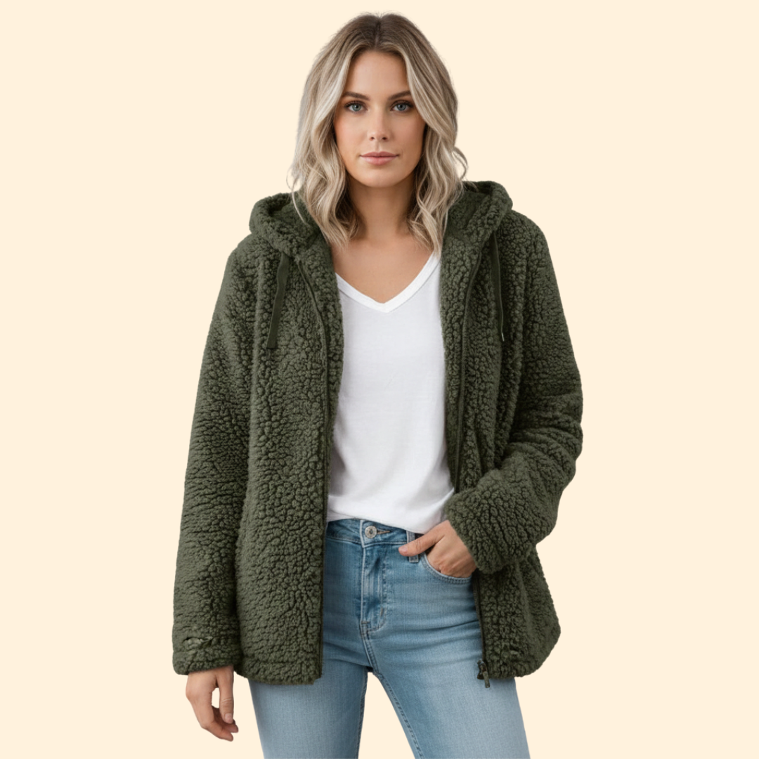 Soft Hooded Teddy Jacket