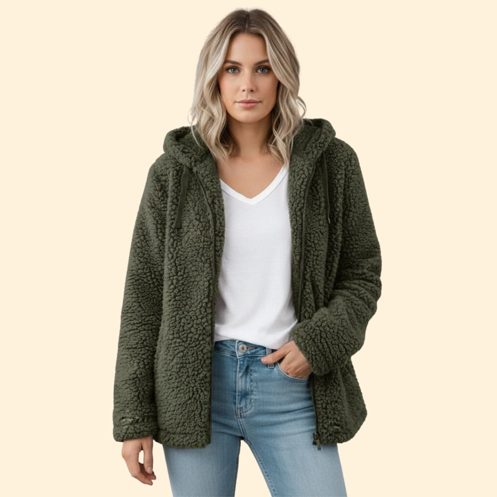 Soft Hooded Teddy Jacket