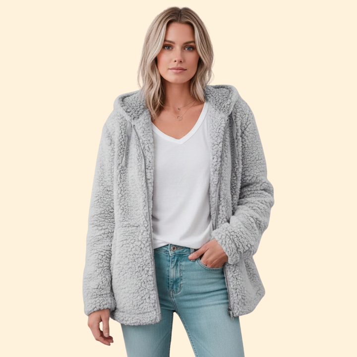 Soft Hooded Teddy Jacket