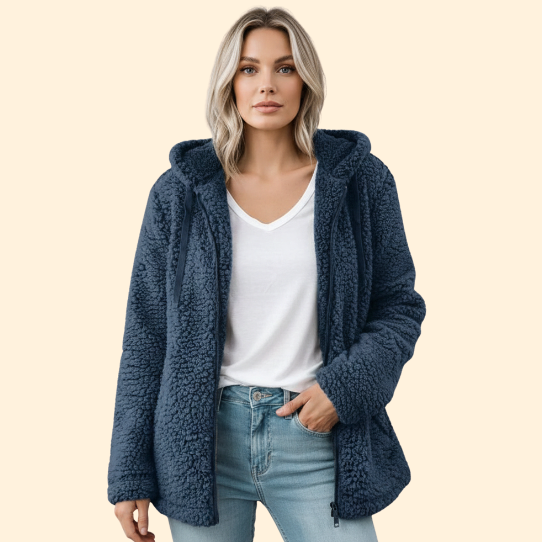 Soft Hooded Teddy Jacket