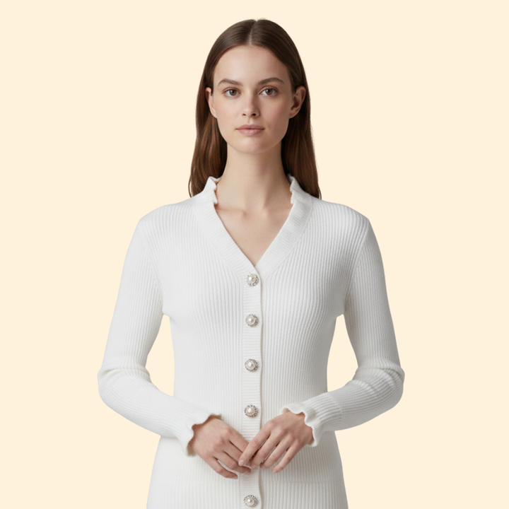 Women's Soft Ruffled Knit Jumper