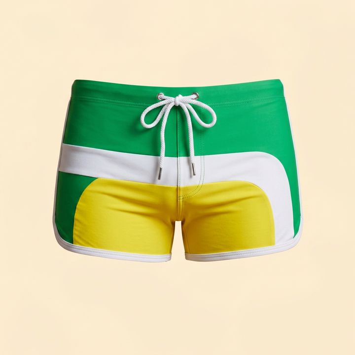 Men's Contrast Waistband Swim Shorts