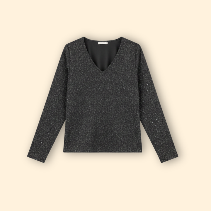 Women's V Neck Sequin Jumper