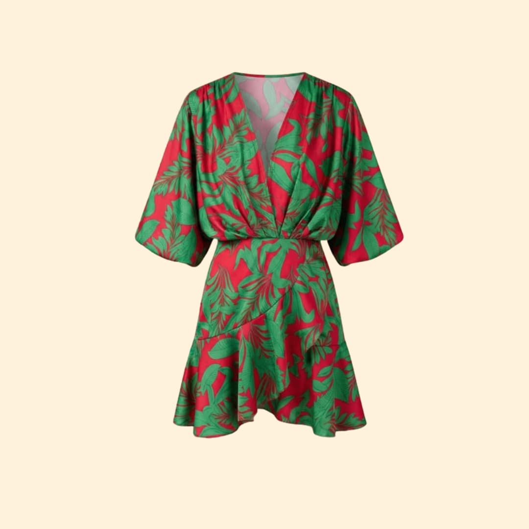 Women's Vibrant Batwing Sleeve Dress