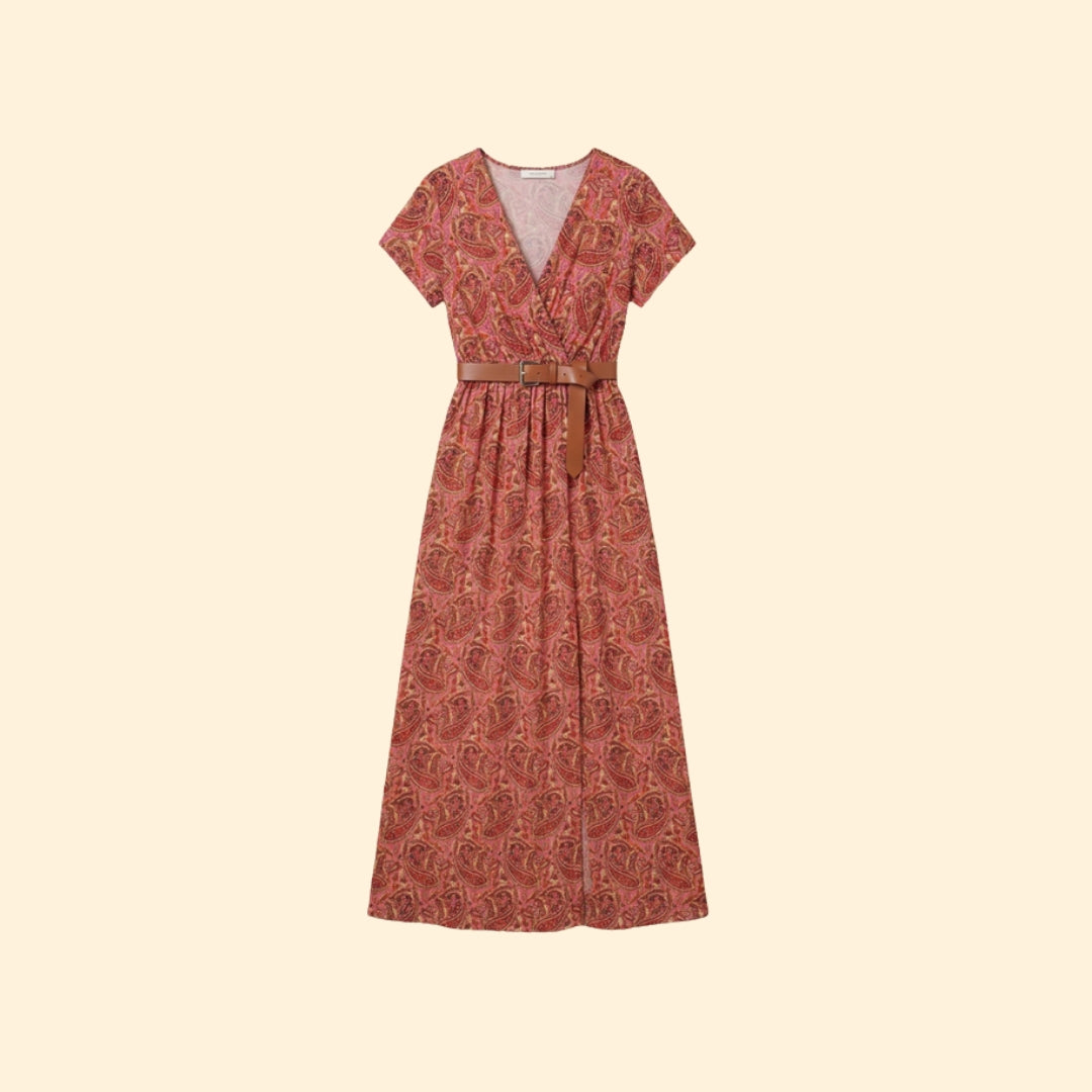 Women's Boho Belted Dress