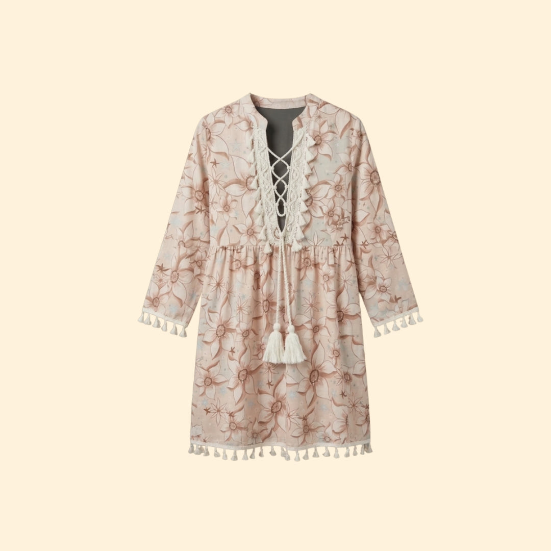 Women's Boho Tassel Dress