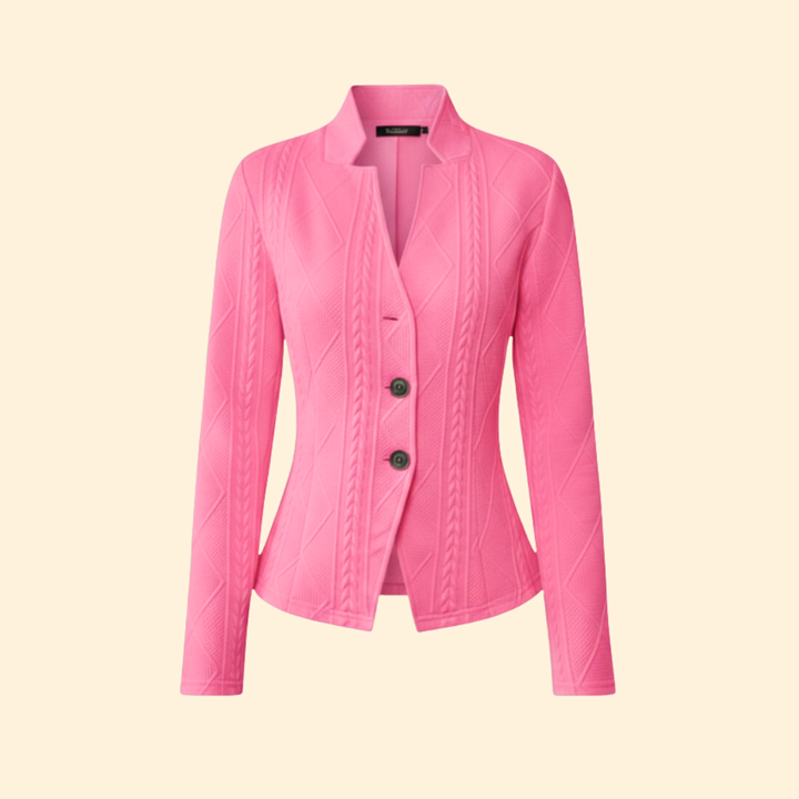 Women’s Cable Knit Buttoned Blazer