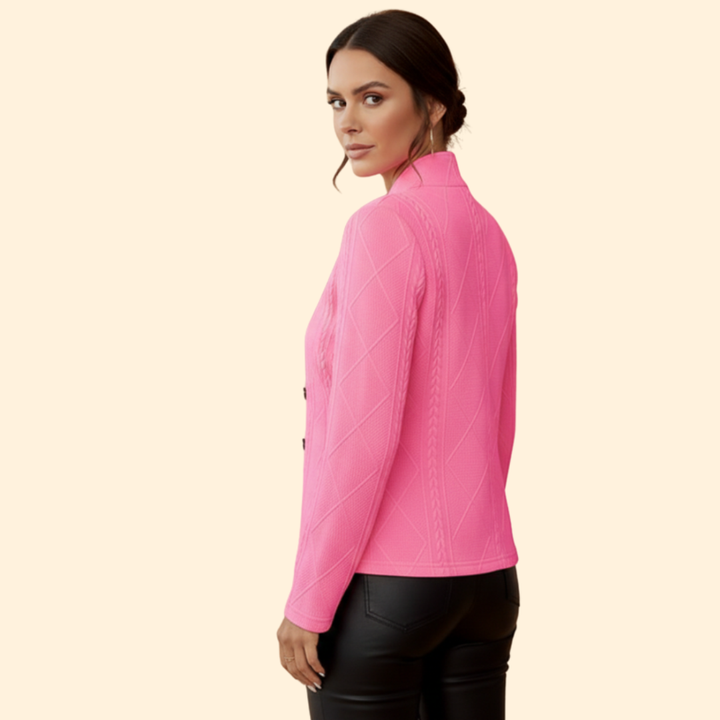 Women’s Cable Knit Buttoned Blazer