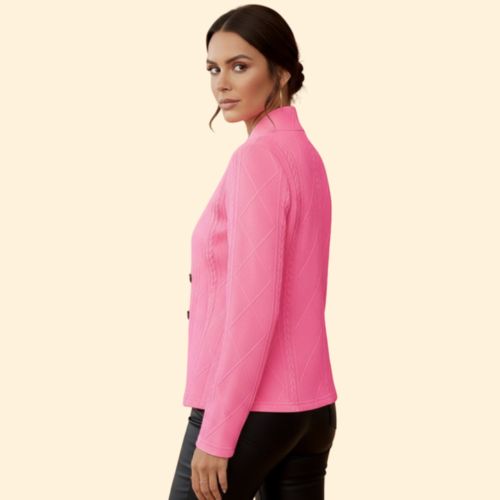 Women’s Cable Knit Buttoned Blazer