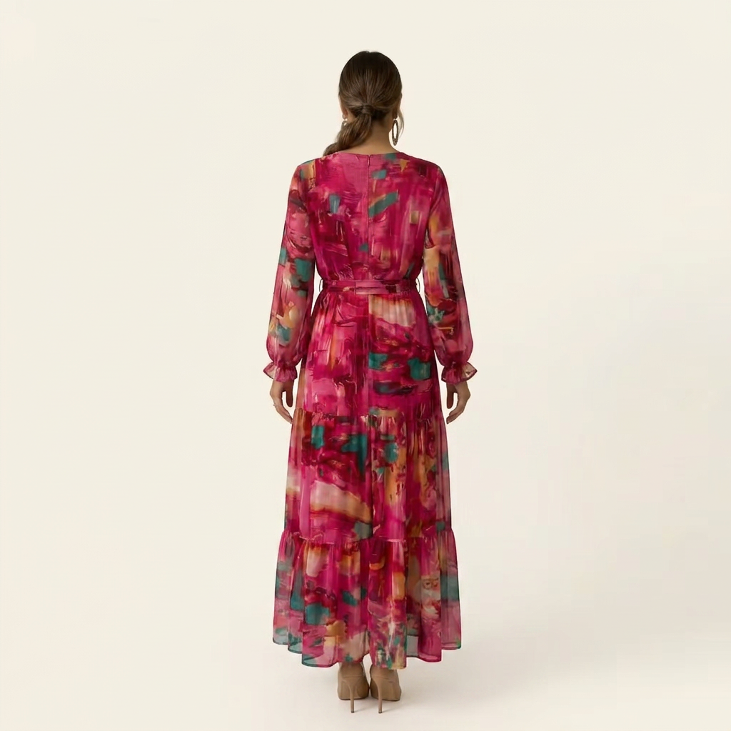 Women's Chic Flowing Floral Dress