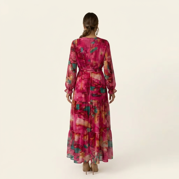 Women's Chic Flowing Floral Dress