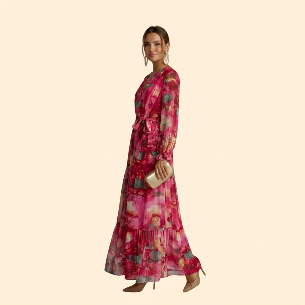 Women's Chic Flowing Floral Dress