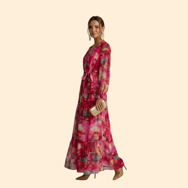 Women's Chic Flowing Floral Dress