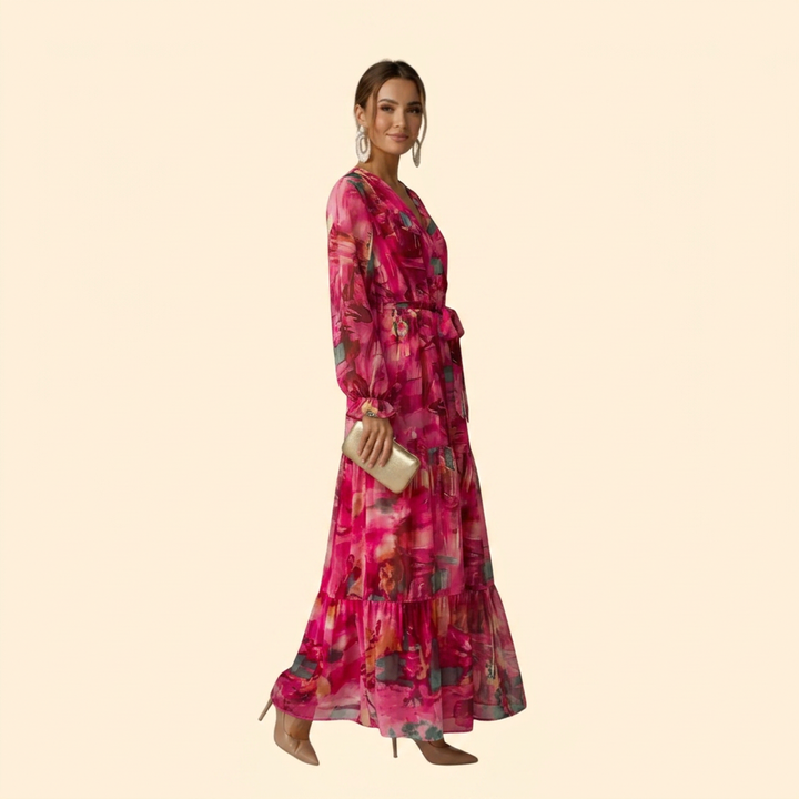 Women's Chic Flowing Floral Dress