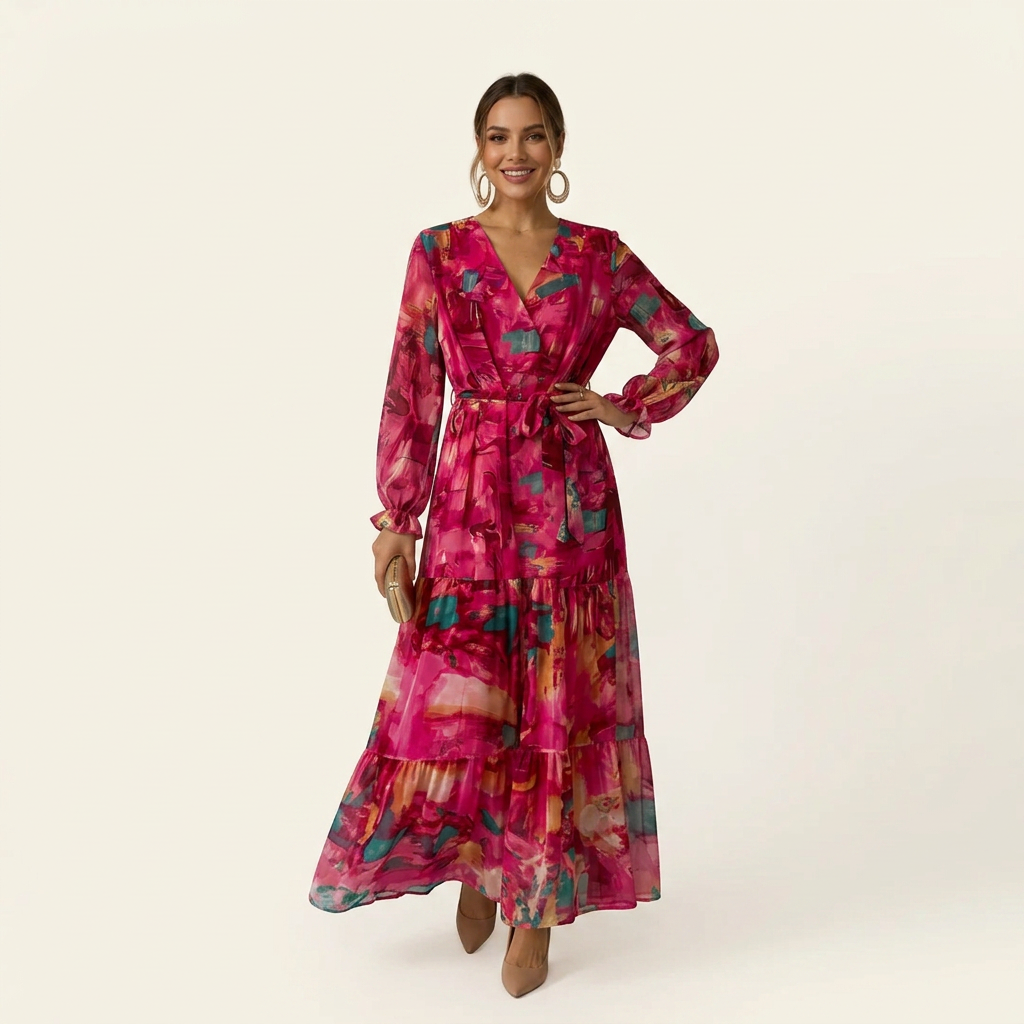 Women's Chic Flowing Floral Dress