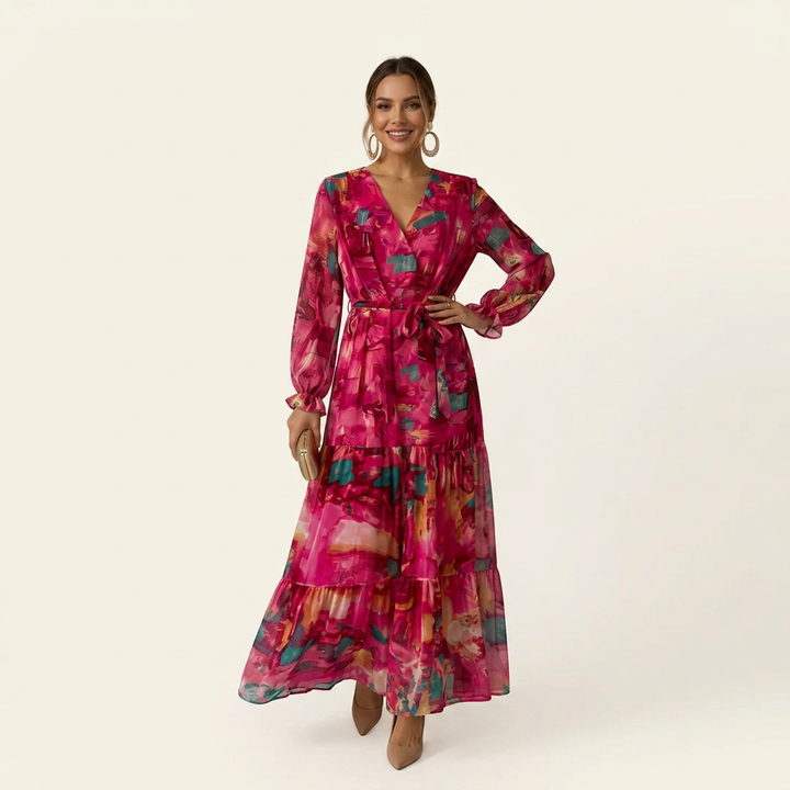 Women's Chic Flowing Floral Dress