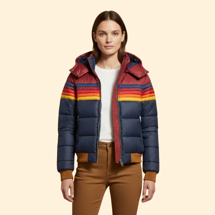 Women's Color-Block Puffer Jacket