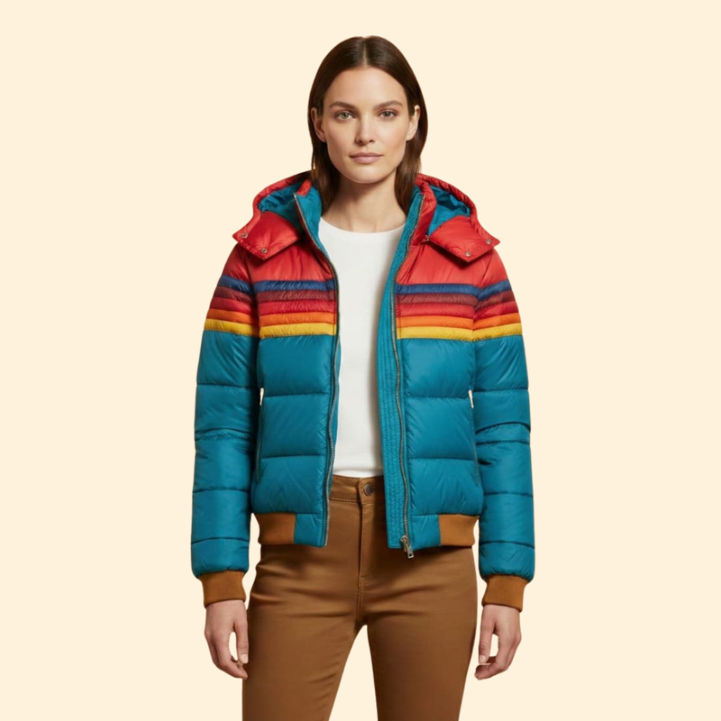 Women's Color-Block Puffer Jacket
