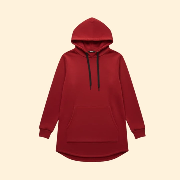 Women's Cozy Hoodie Dress with Pocket