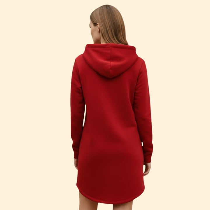 Women's Cozy Hoodie Dress with Pocket