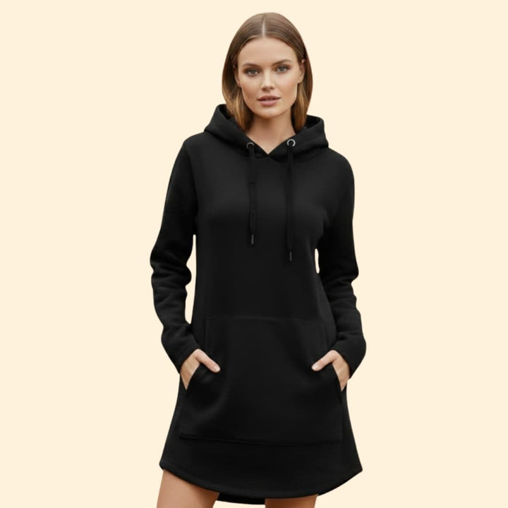 Women's Cozy Hoodie Dress with Pocket