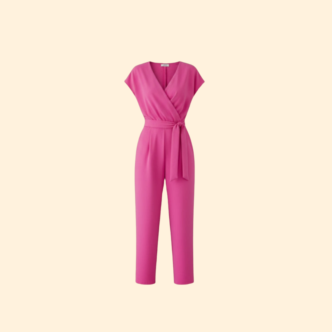Women's Elegant Belted Jumpsuit