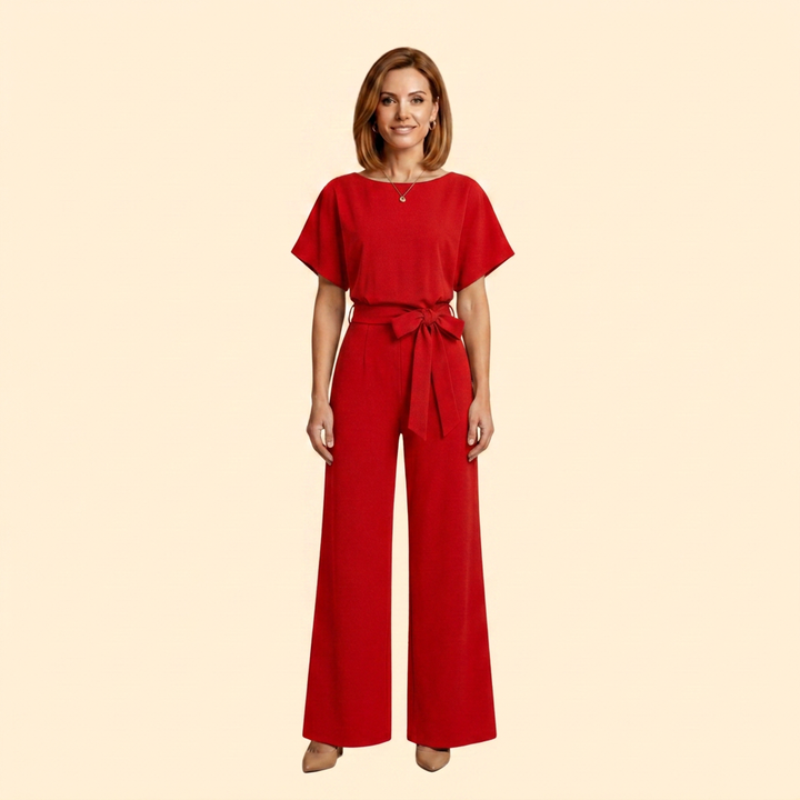 Women's Elegant Jumpsuit with Belt