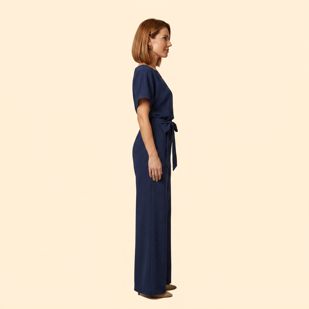 Women's Elegant Jumpsuit with Belt