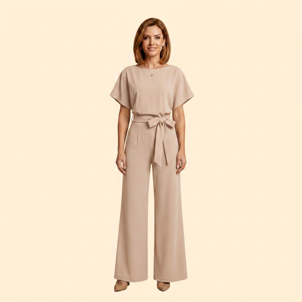 Women's Elegant Jumpsuit with Belt