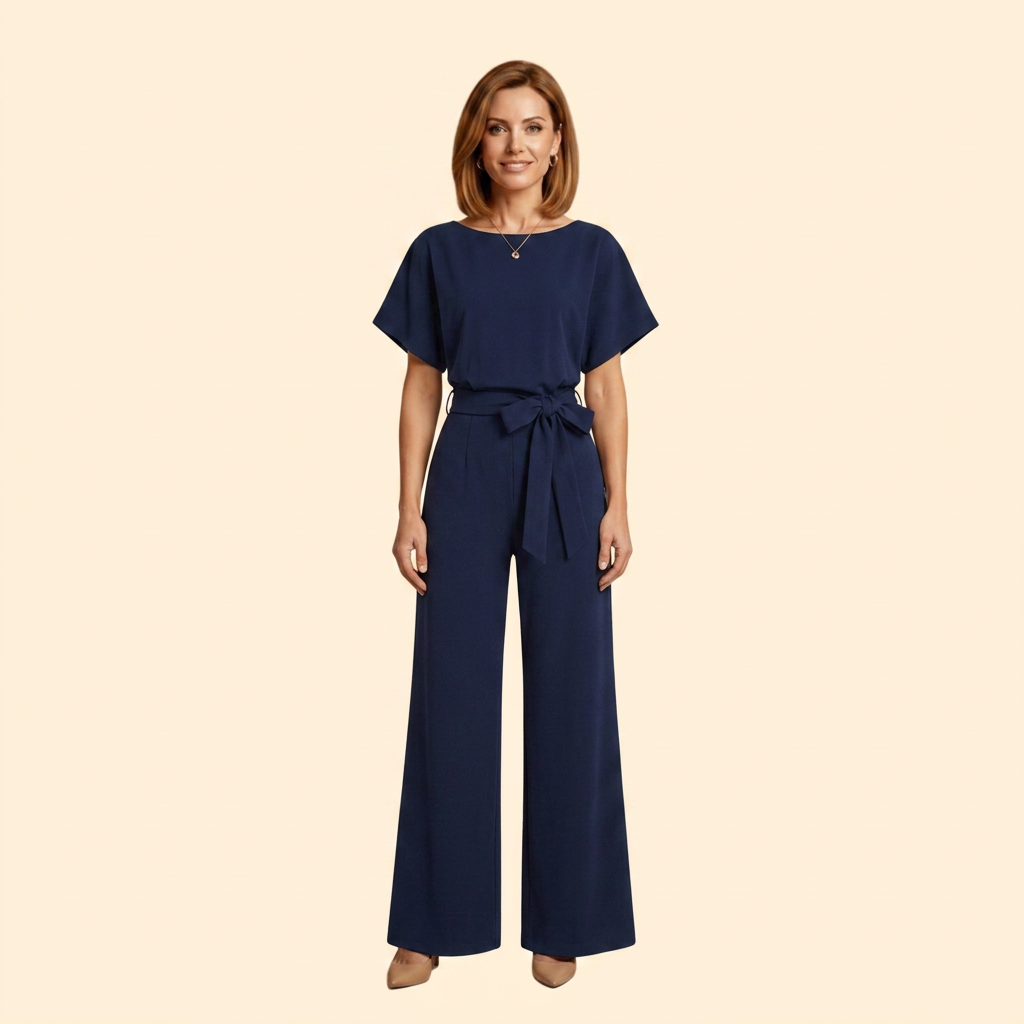 Women's Elegant Jumpsuit with Belt