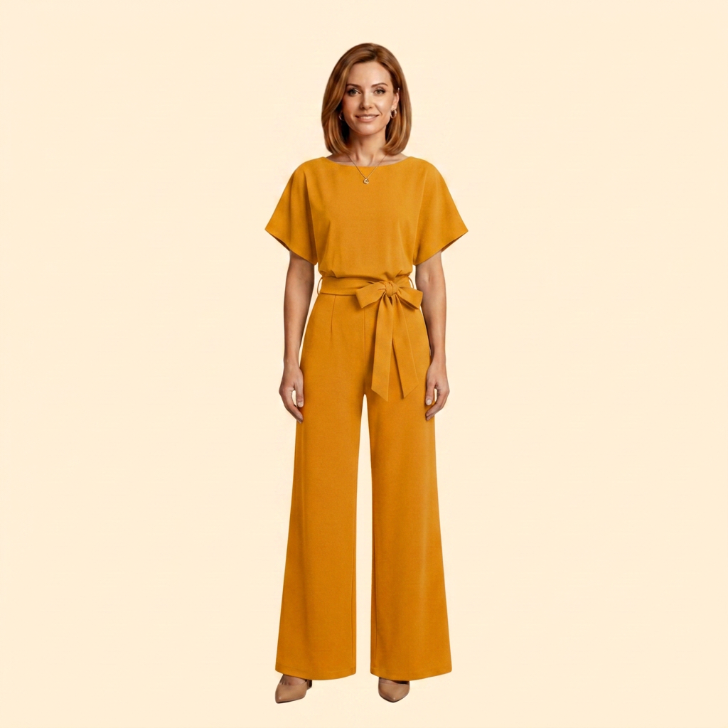Women's Elegant Jumpsuit with Belt