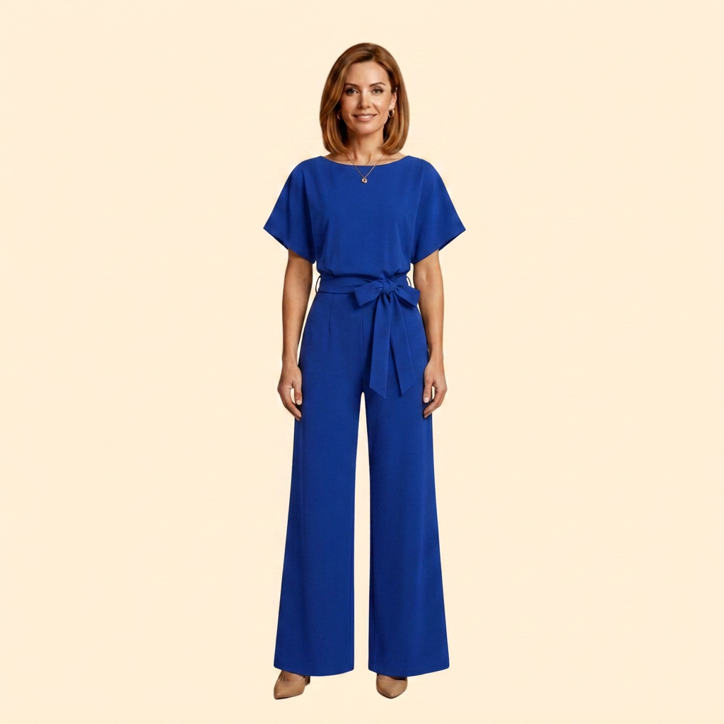 Women's Elegant Jumpsuit with Belt