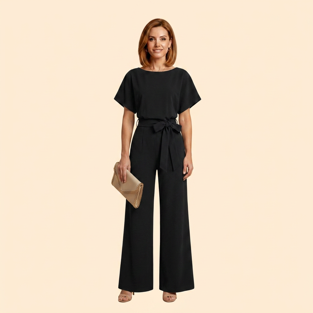 Women's Elegant Jumpsuit with Belt