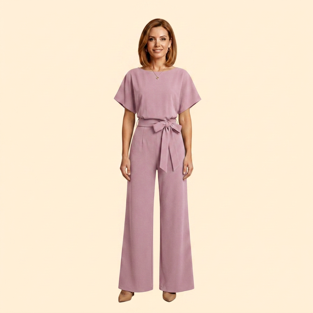 Women's Elegant Jumpsuit with Belt