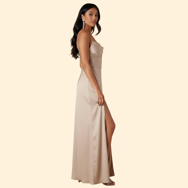 Women’s Elegant Silk Maxi Dress