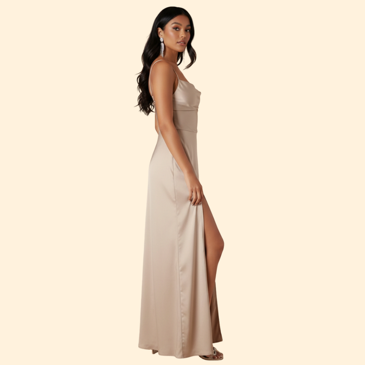 Women’s Elegant Silk Maxi Dress