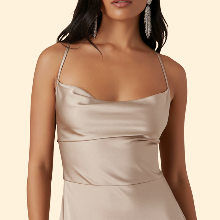 Women’s Elegant Silk Maxi Dress