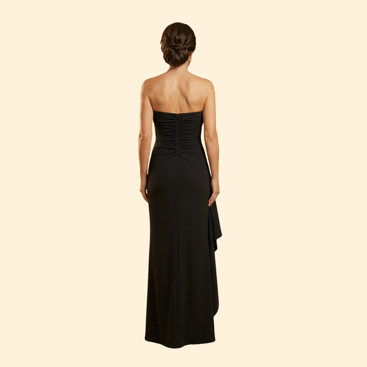 Women's Elegant Strapless Slit Dress