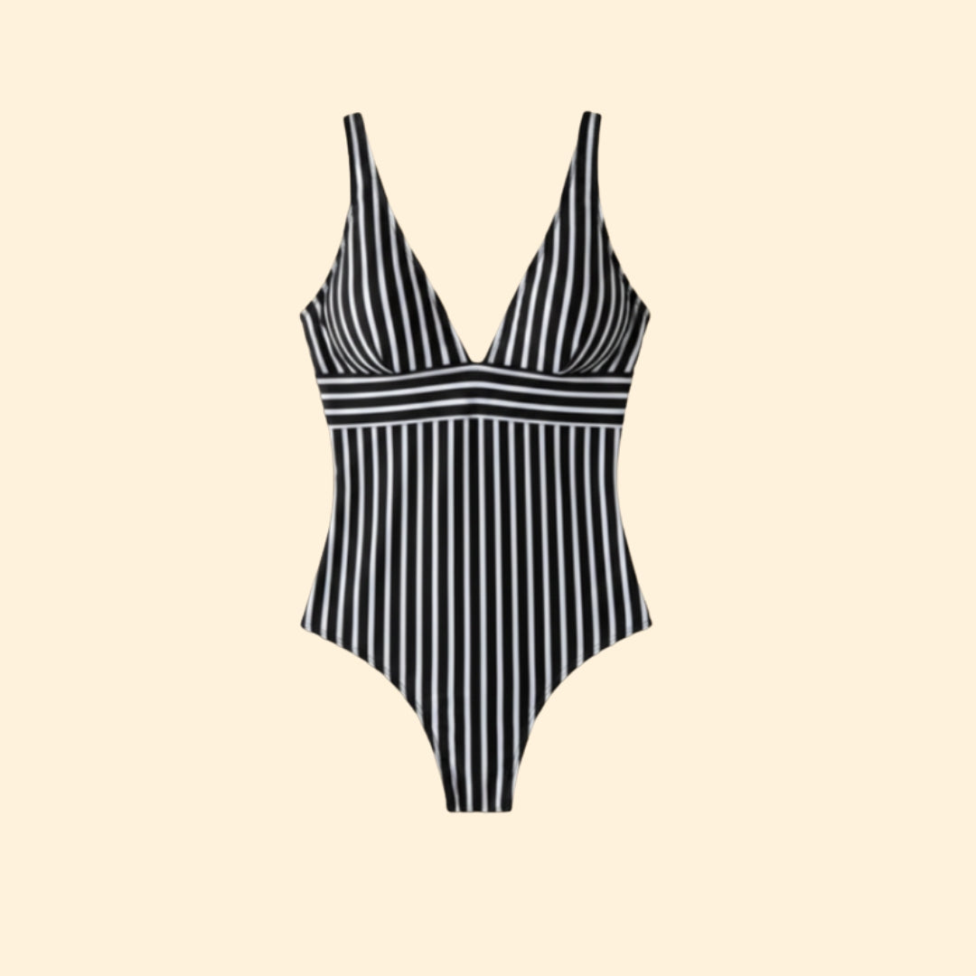 Women's Elegant Striped One-Piece