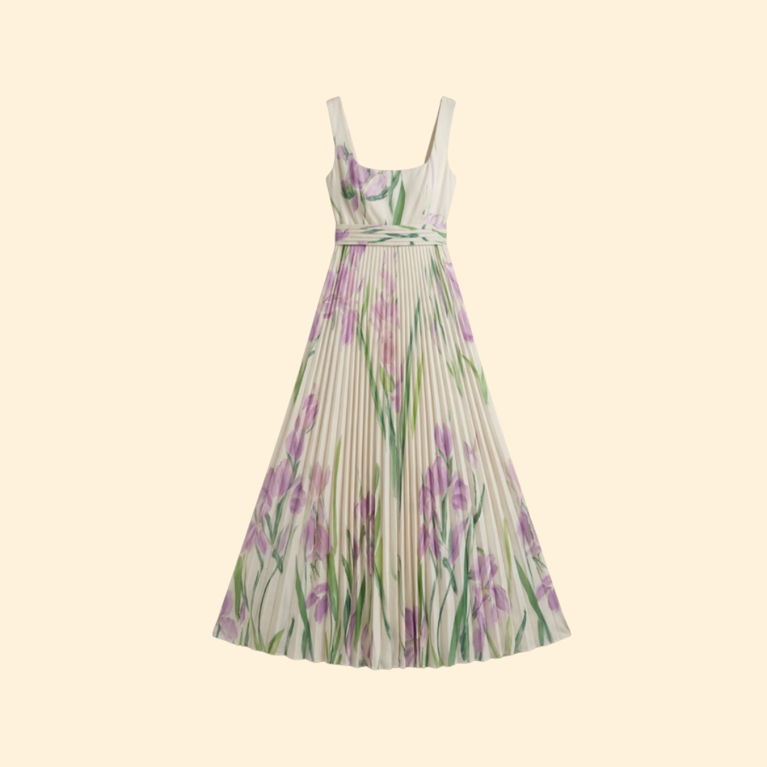 Women's Floral Pleated Dress