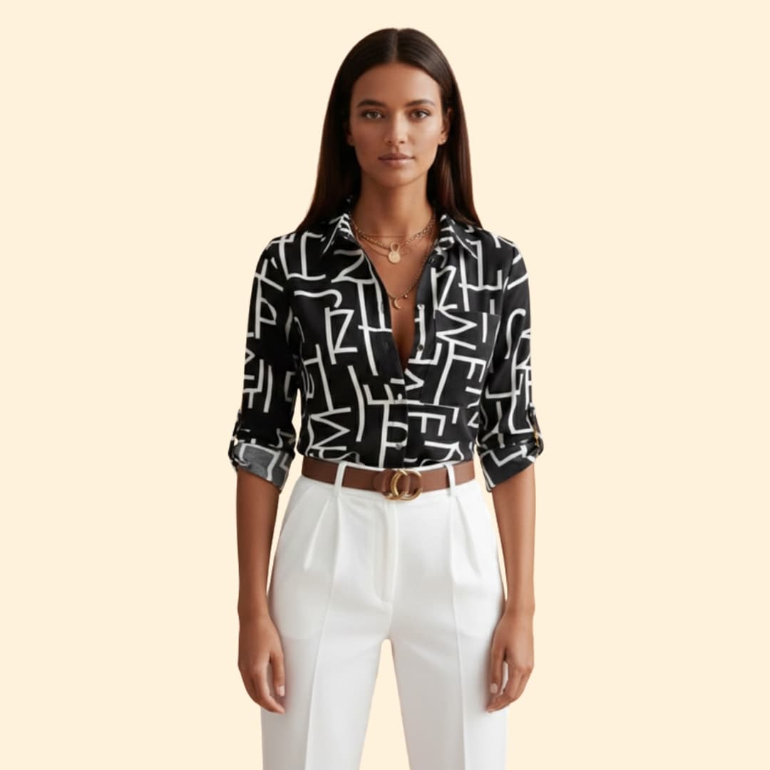 Women's Floral Print Button-Down Shirt