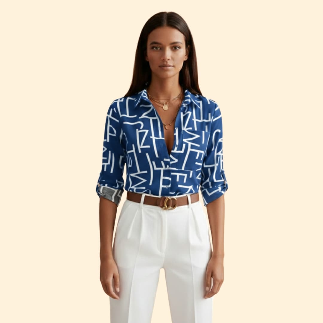 Women's Floral Print Button-Down Shirt