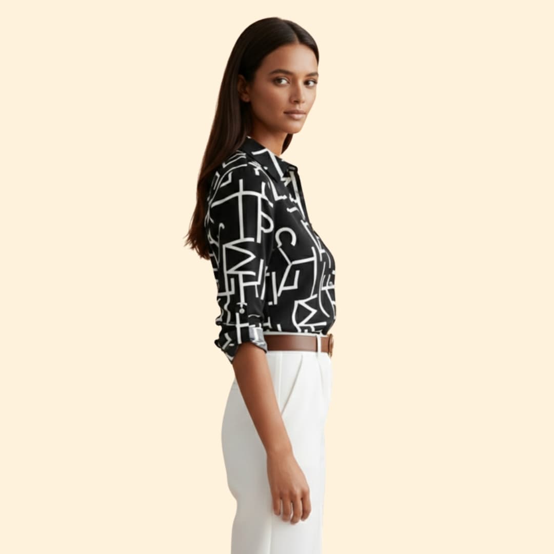Women's Floral Print Button-Down Shirt